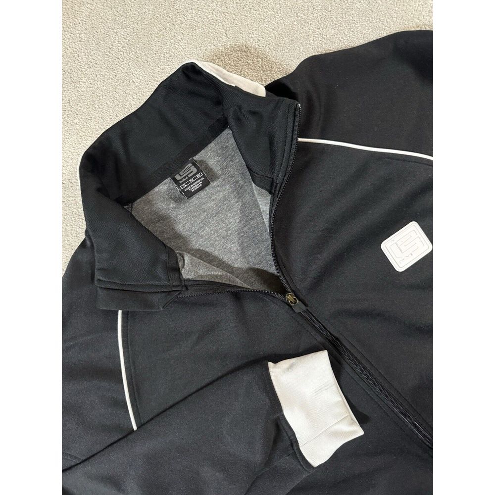Nike Lebron‎ James Jacket Black Men's XL Full Zip LBJ Black And White EUC
